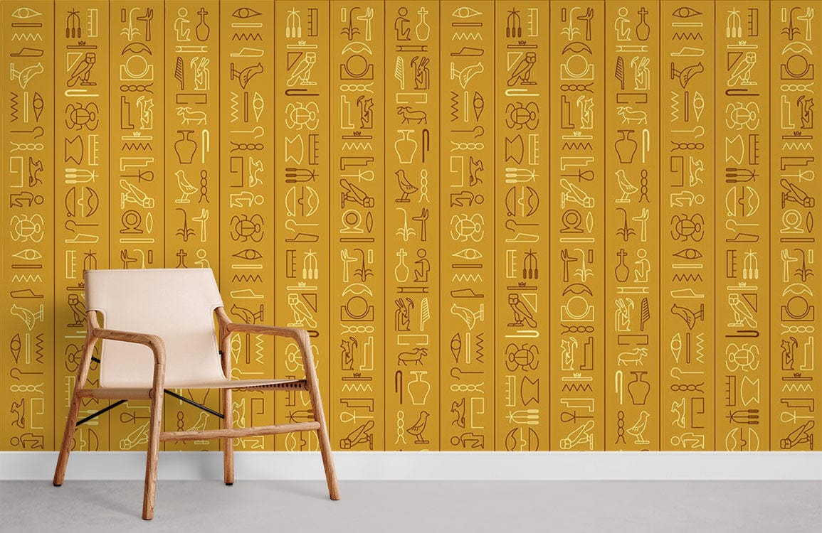 Enigmatic Symbols Room Wallpaper Decoration Idea