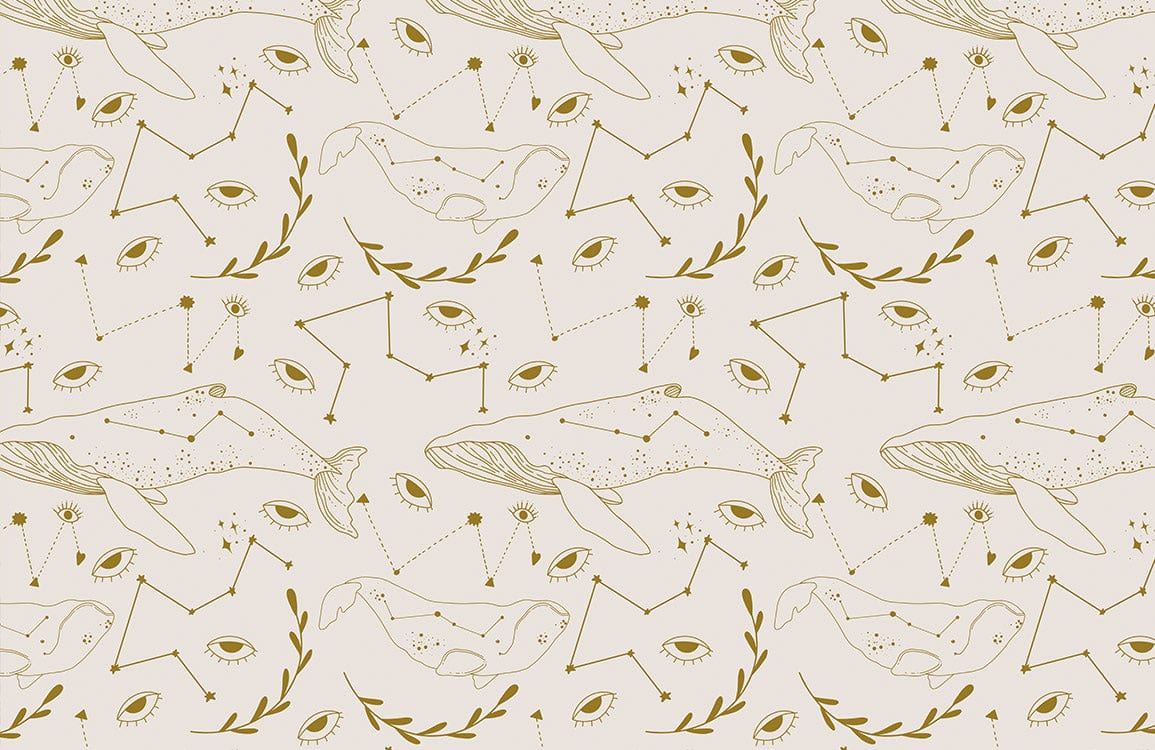 Eyes & Whales witchy Wallpaper for wall