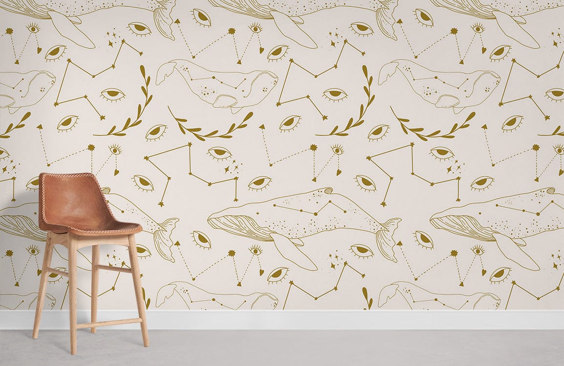 Eyes & Whales witchy Wallpaper for Room decor