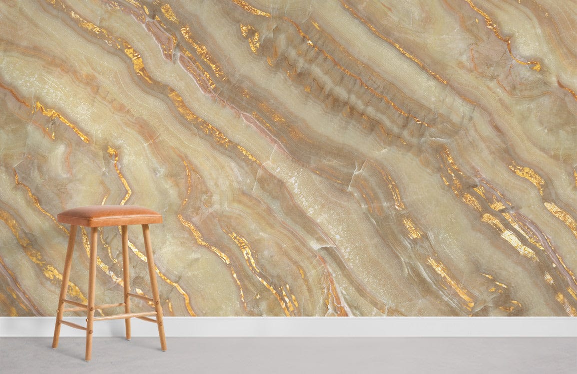 Fabulous Gilded Marble Room Wallpaper Home Interior Decor