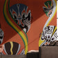 Wallpaper Mural with a Facial Mask Pattern for the Living Room Decoration
