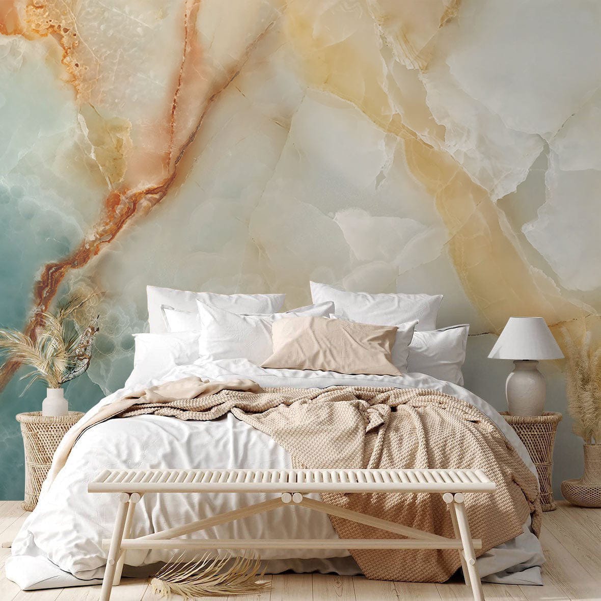 Rock Quartz Crystal Wallpaper Mural For Bedroom Decor