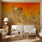 Fallen Orange Wall Skin Wallpaper Mural for Use in Decorating the Living Room