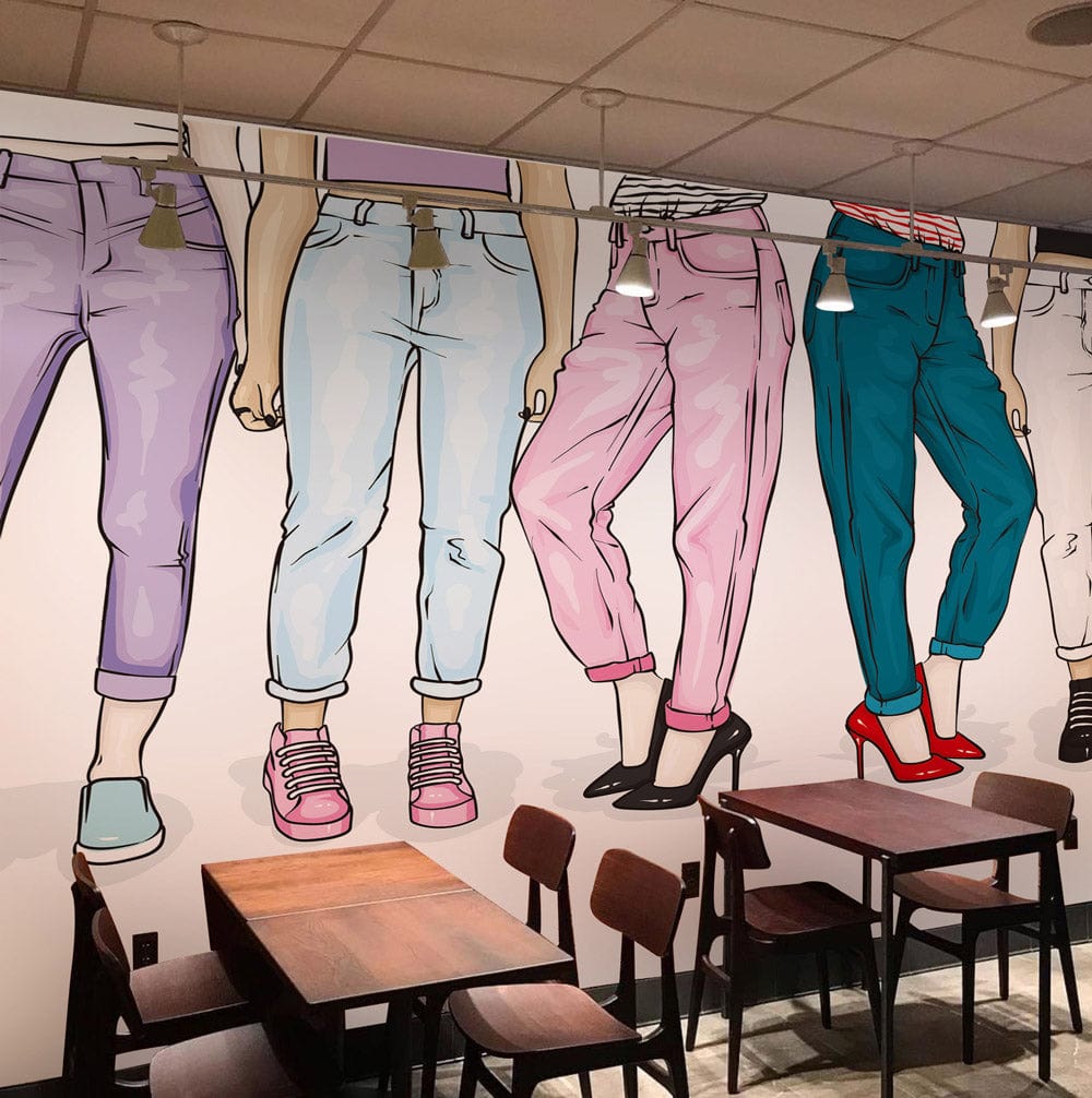 Fashion Trousers Painting  Mural Restaurant