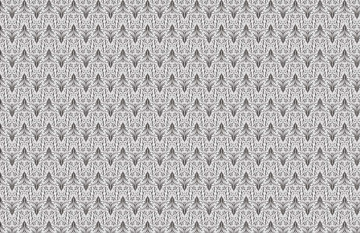 Elegant Black White Geometric Mural Wallpaper