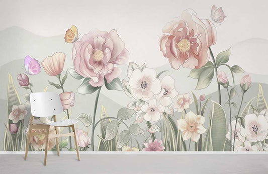 Field Flowers Wallpaper Mural