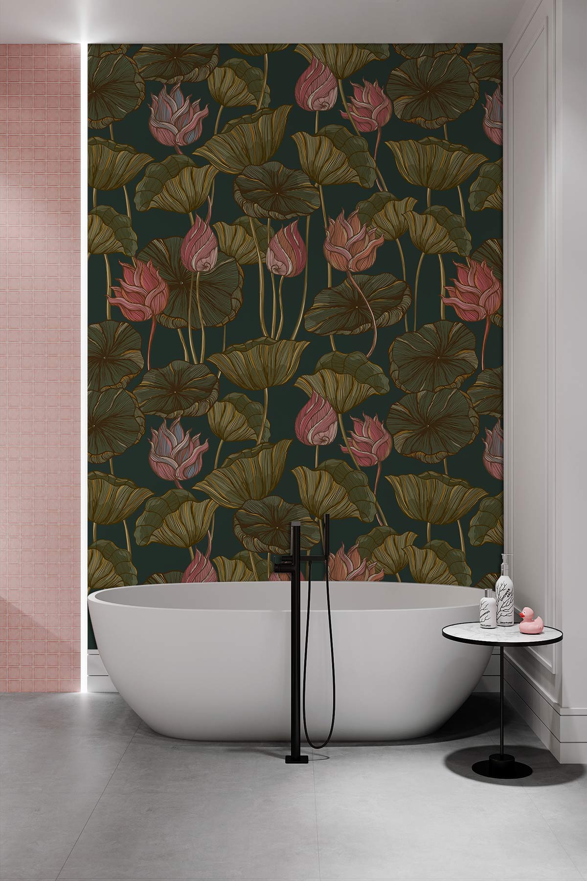 booming lotus flower wallpaper decoration