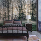 Bedroom Wall Mural Featuring a Foggy Forest
