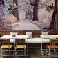 Snowy woods wallpaper mural for use in decorating the dining room