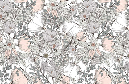 wild flower blossom wallpaper design