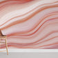 waving ombre Pink Marble Wallpaper Mural for Room 