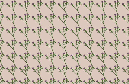 Floral Art Pink Mural Wallpaper Design