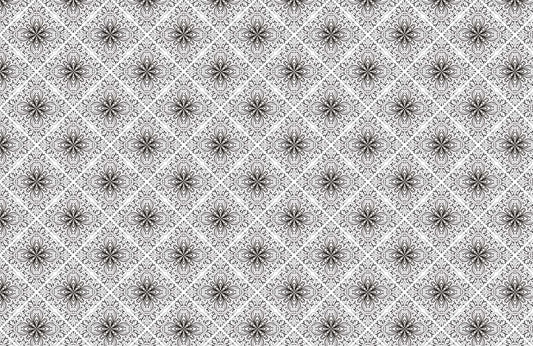 Elegant Floral Geometric Bedroom Mural Wallpaper