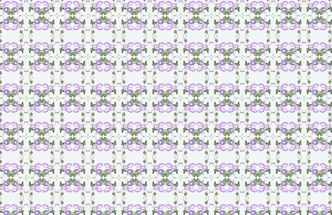 Lila Florale Geometrische Schlafzimmer Wandmalerei Tapete