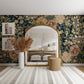 stylish Flowers & leaves Wallpaper Mural for bathroom decor
