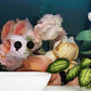 flower bouquet wall mural bathroom decor