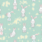 Flower & Bunny Mural Wallpaper Custom Art Design