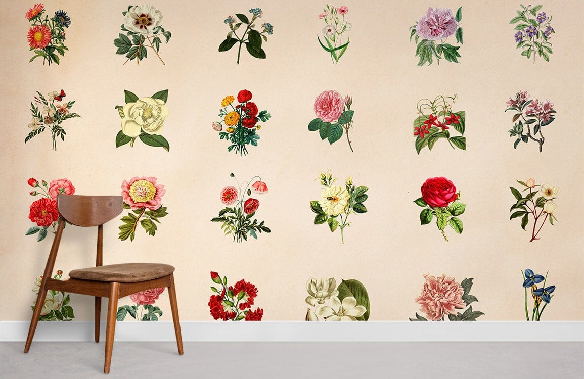Colorful Flower Pattern Wallpaper for Home