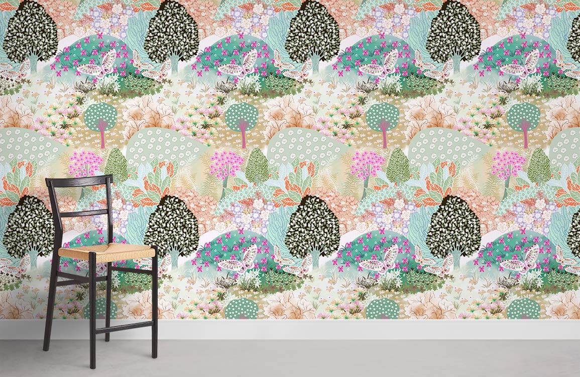 Whimsical Forest Animal Nursery Wallpaper for Wall