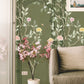 Flower Vines Fence Wallpaper Mural for the Decoration of the Living Room