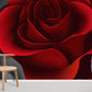 Home Decoration Featuring a Dark Large Rose Wallpaper Mural
