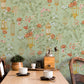 Flowers & Birdcage Floral Custom Wallpaper Interior