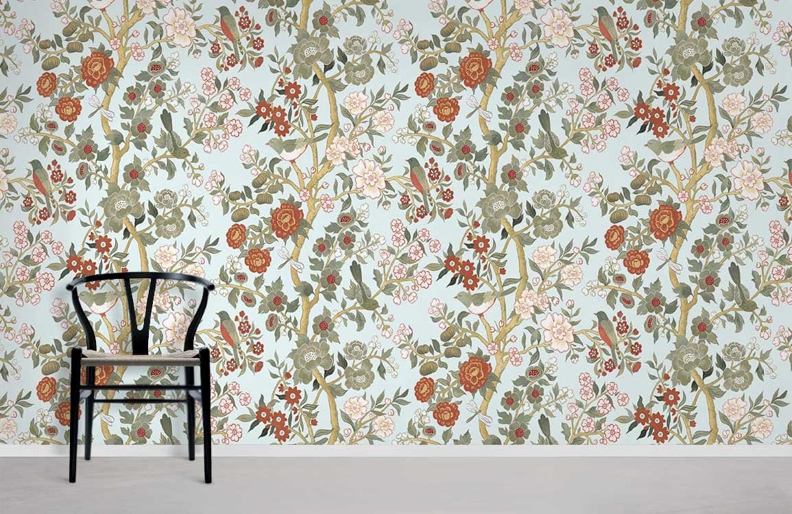 Vintage Floral Blossom Wallpaper Mural