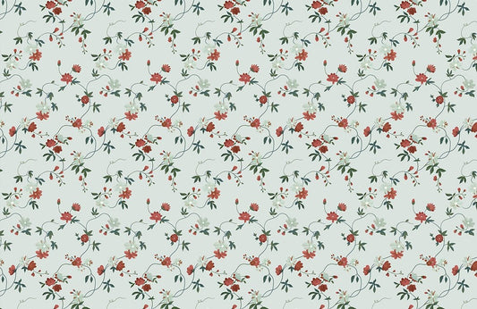 Classic Dainty Floral Trellis Wallpaper Mural Design