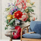 Flowers in Glass Vase Wallpaper Mural Art Design