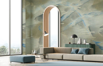 Abstract Watercolor Blue Grey Mural Wallpaper