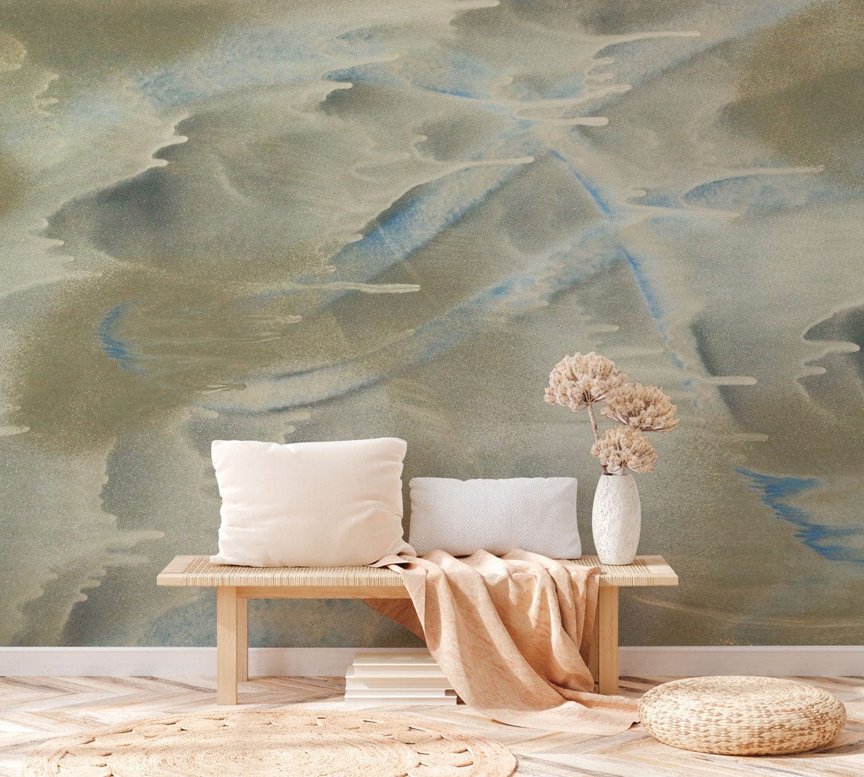 fluid sand industrial style wall mural hallway decoration