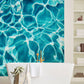 Wallpaper Mural with Fluorescent Water Ripples for Use as Bathroom Decoration
