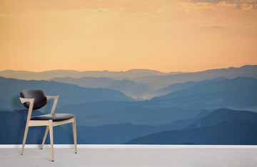 Serenity Sunset Mountain Landscape Mural Wallpaper