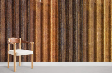 Rustic Industrial Corrugated Iron Wallpaper Mural