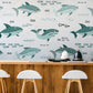 Foraging Sharks Wall Mural Home Interior Design
