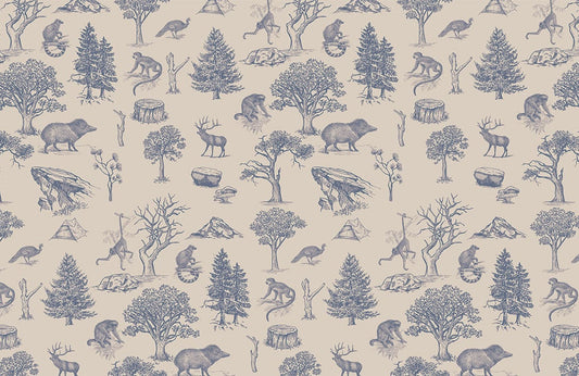 Forest Animals View Wall Mural Design