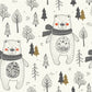 Bears in the forest wallpaper mural for use in interior design