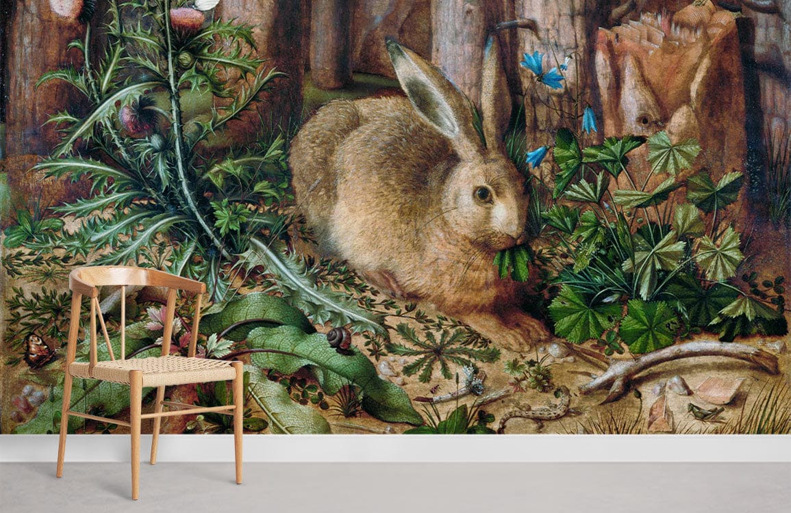 Forest Hare Animal Wall Mural For Room