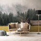 Heavy Smog Covering the Forest Wallpaper mural for use in the decoration of the living room