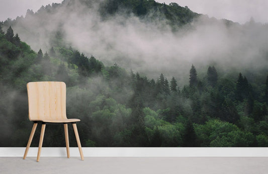 Misty Enchanted Forest Mural Wallpaper