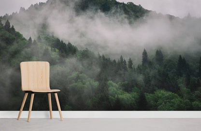Misty Enchanted Forest Mural Wallpaper