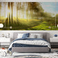 Bedroom wall murals of forest scenes in the sun are available