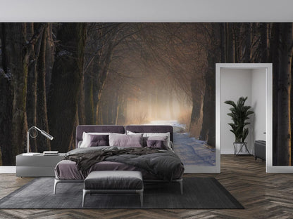 vivid trees natural view wallpaper design art