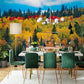 autumn forest landscape wall mural dining room decor