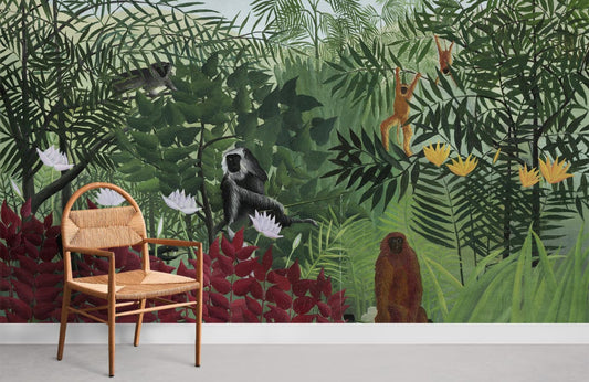 Forest Orangutan Animal Wall Mural For Room