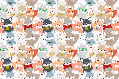 loving fox lovers mural wallpaper for house decorating