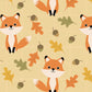 Wallpaper mural with foxes for use in decorating a child's room