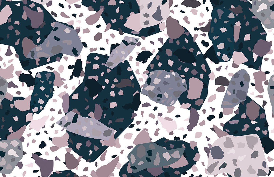 Modern Abstract Terrazzo Style Wallpaper Mural