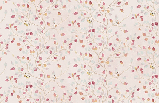 Home Decoration Wallpaper Mural Featuring a Fragrant Leaf Design