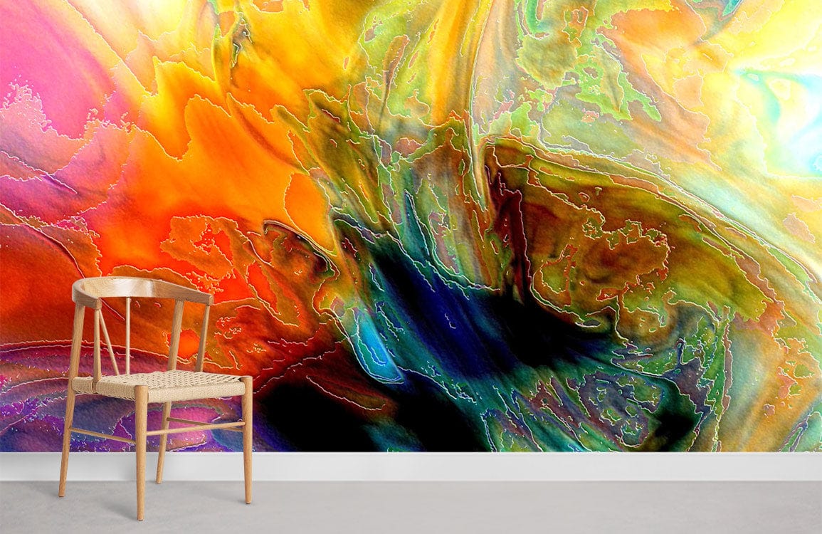 Colorful Abstract Wall Mural For Room
